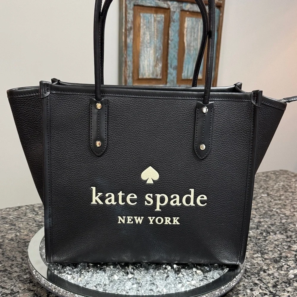 Kate Spade Ella Black pebbled leather Tote NEW